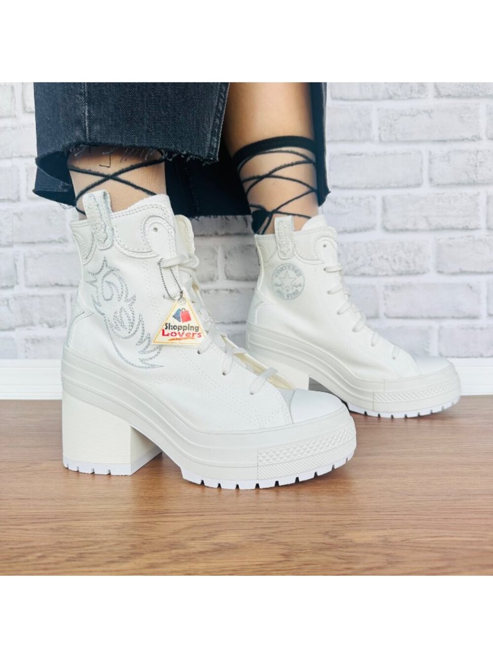 ⭐Converse Chuck 70 De Luxe Heel Western Hi 7.5 Women Boots Shoes Sneaker A10335C